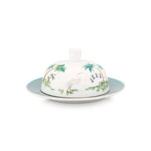 Pip Studio Butter Dish Round Jolie Dots Gold 17x8cm