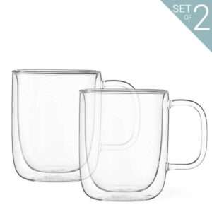 VIVA Scandinavia Classic Double Wall Mug 450ml, Clear, 2-pack