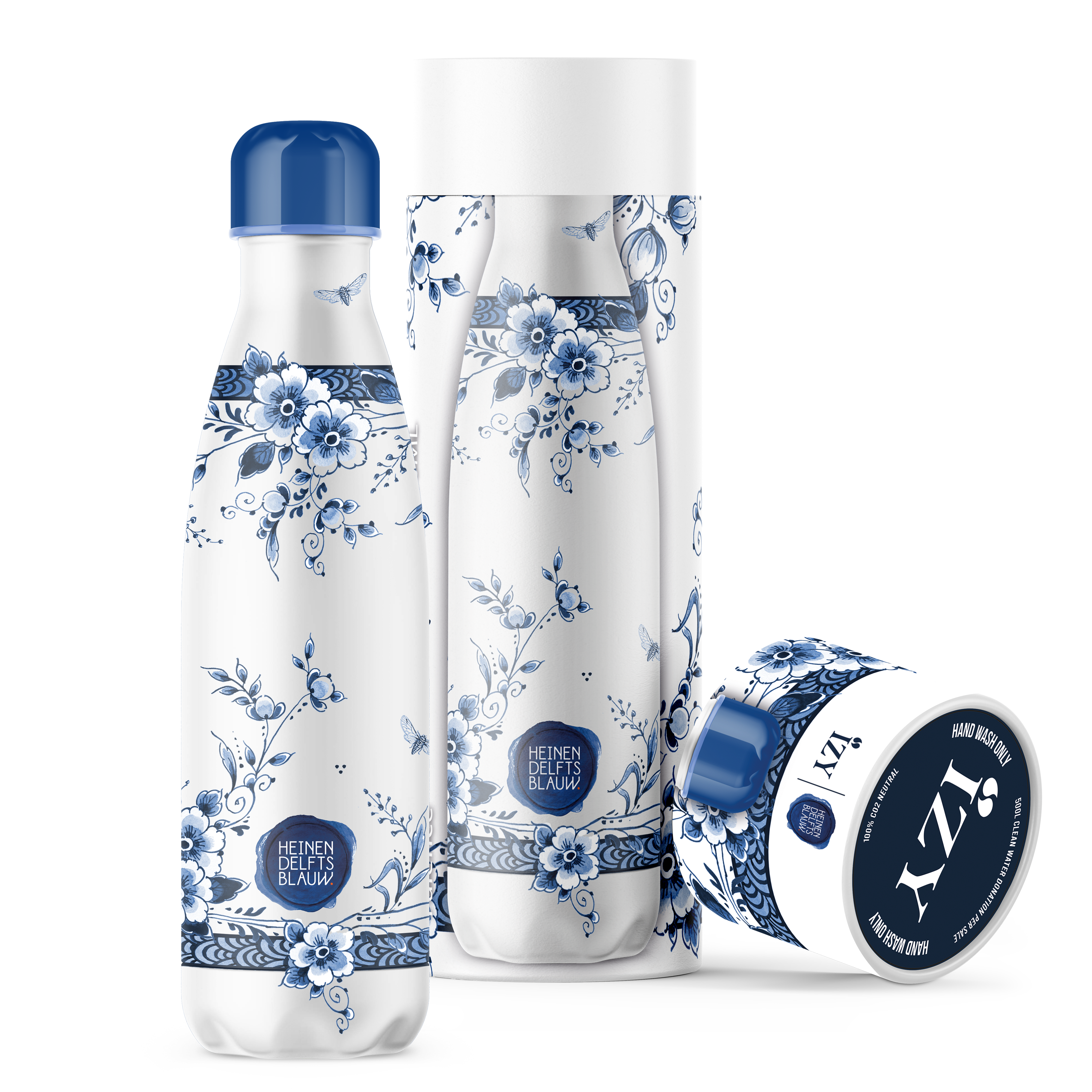 IZY Bottle - Heinen Delfts Blue Faience 500ML