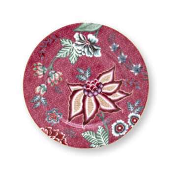 Pip Studio Plate Flower Festival Dark Pink 17cm