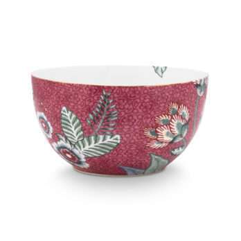 Pip Studio Bowl Flower Festival Dark Pink 12cm