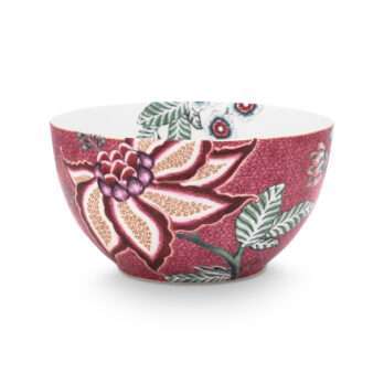 Pip Studio Bowl Flower Festival Dark Pink 15cm