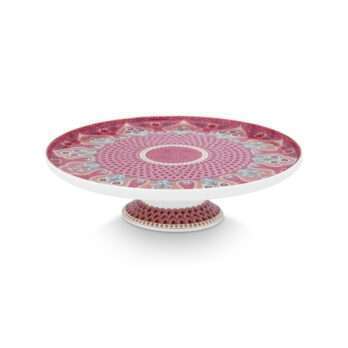 Pip Studio Mini Cake Tray Flower Festival Dark Pink 21cm